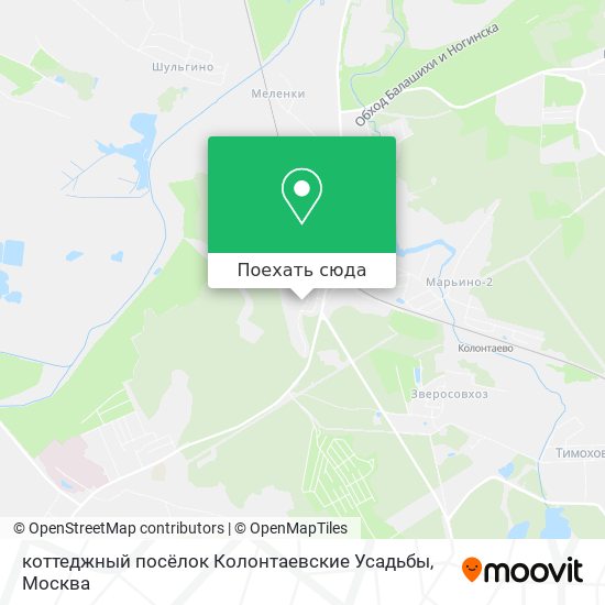 Карта коттеджный посёлок Колонтаевские Усадьбы