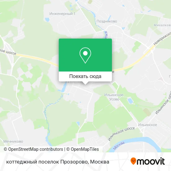 Карта коттеджный поселок Прозорово