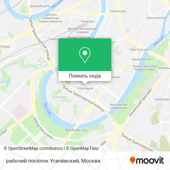 Карта рабочий посёлок Усачёвский