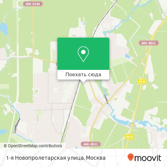 Карта 1-я Новопролетарская улица