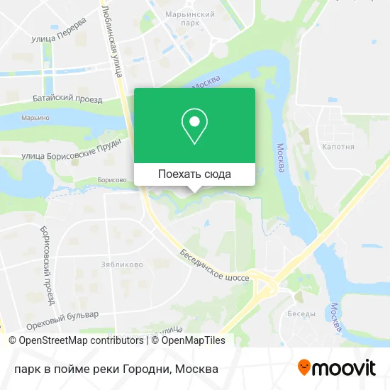 Карта парк в пойме реки Городни