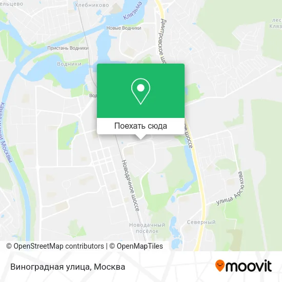 Карта Виноградная улица