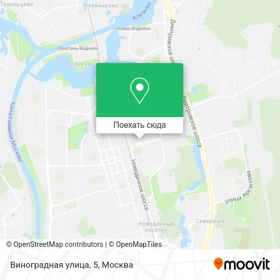 Карта Виноградная улица, 5