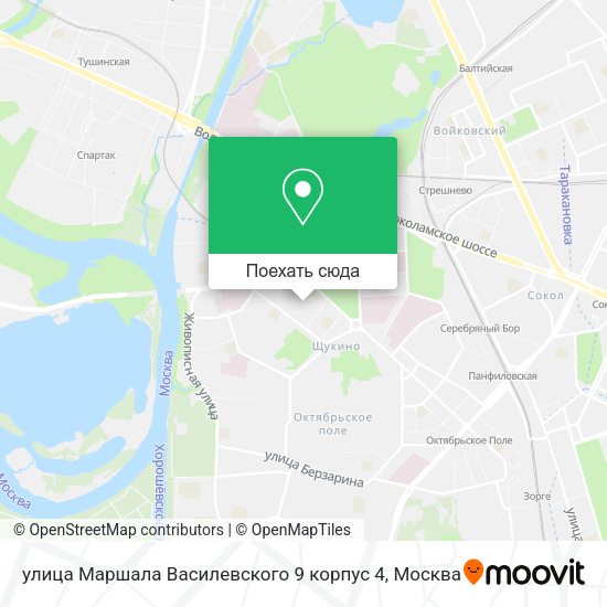 Карта улица Маршала Василевского 9 корпус 4