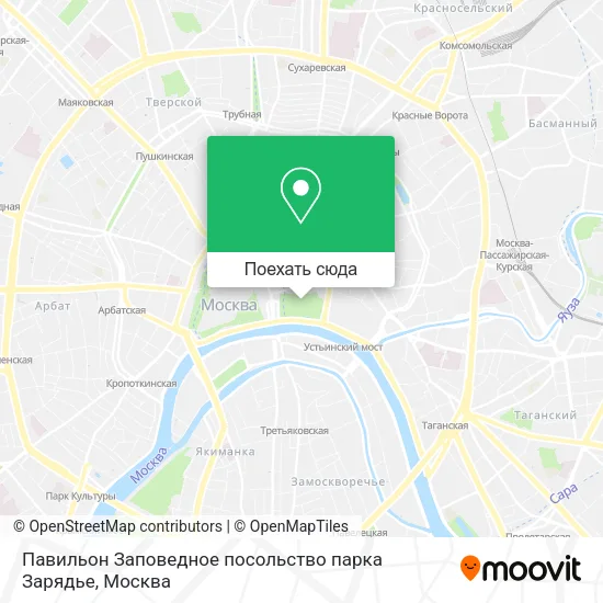 Карта Павильон Заповедное посольство парка Зарядье