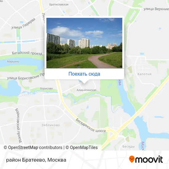 Карта район Братеево