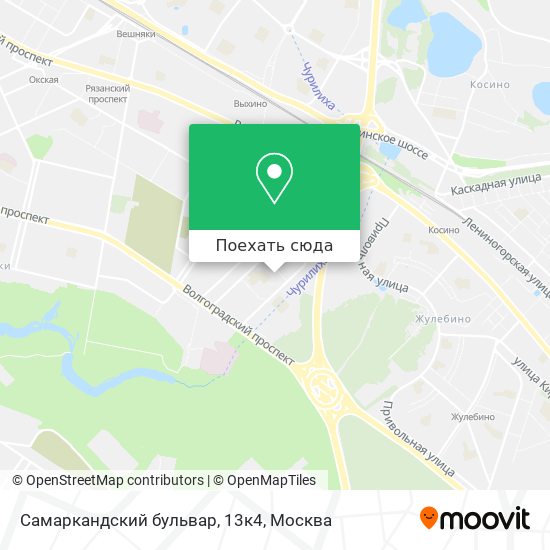 Карта Самаркандский бульвар, 13к4