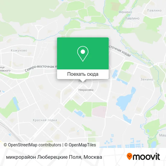 Карта микрорайон Люберецкие Поля