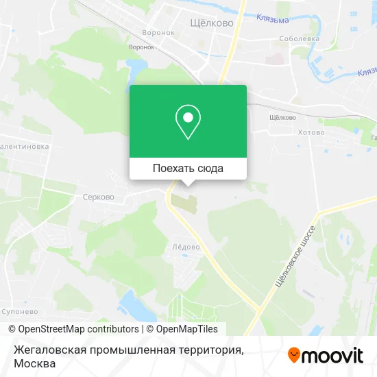 Карта Жегаловская промышленная территория