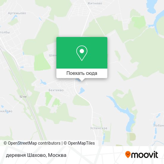Карта деревня Шахово