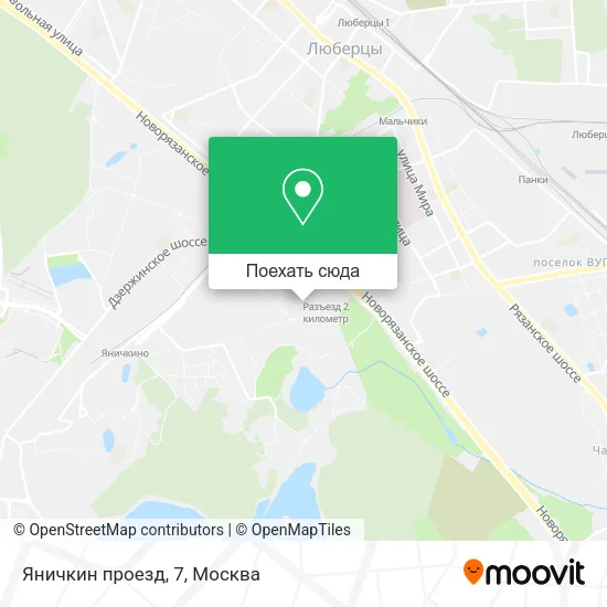 Карта Яничкин проезд, 7