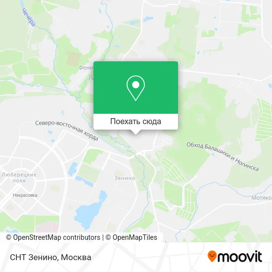 Карта СНТ Зенино