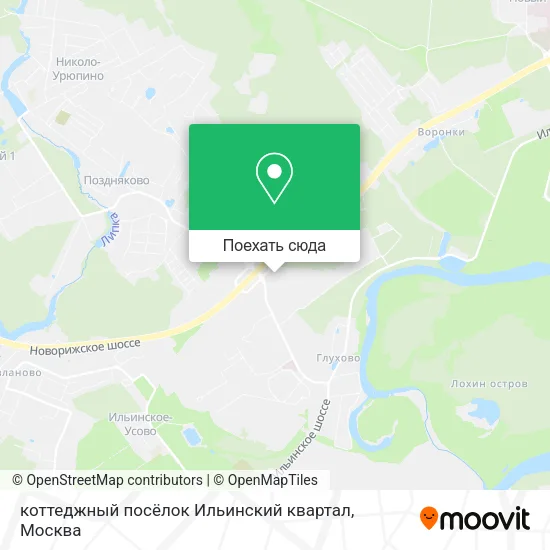 Карта коттеджный посёлок Ильинский квартал