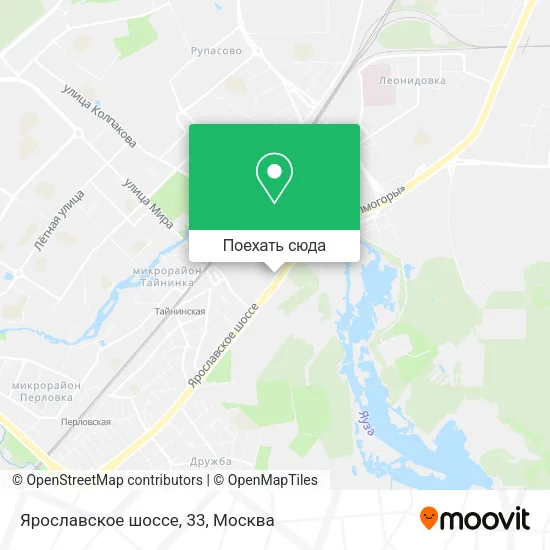 Карта Ярославское шоссе, 33