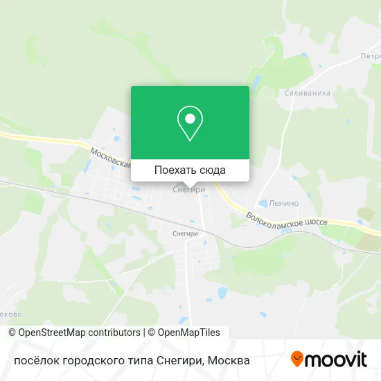 Карта посёлок городского типа Снегири