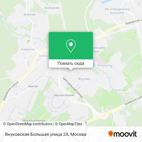 Карта Внуковская Большая улица 2А