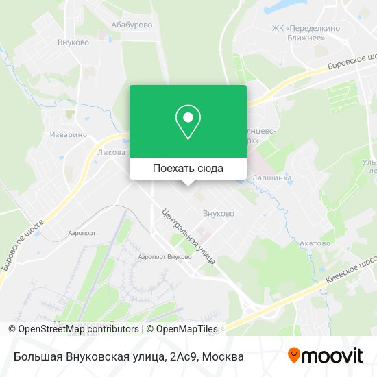 Карта Большая Внуковская улица, 2Ас9