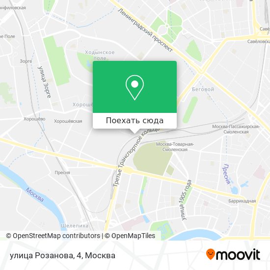 Карта улица Розанова, 4