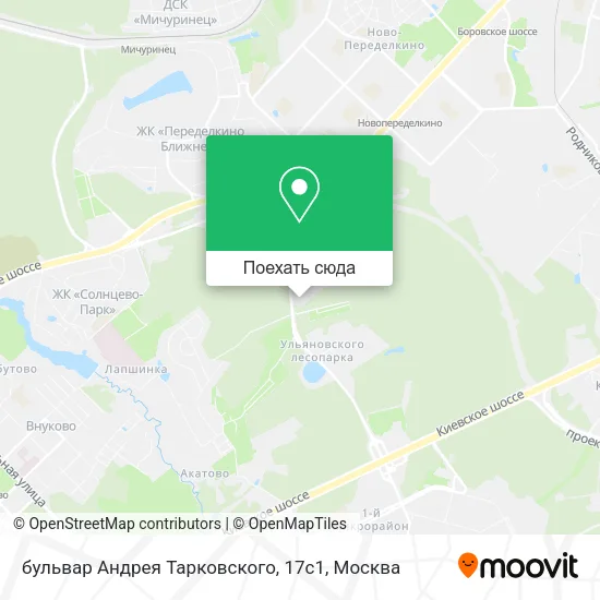 Карта бульвар Андрея Тарковского, 17с1