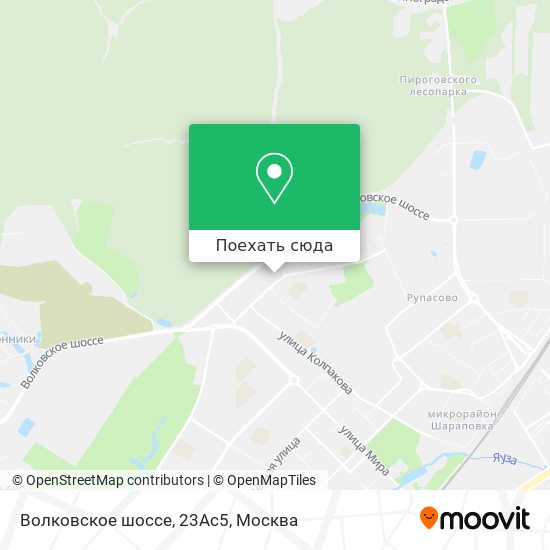 Карта Волковское шоссе, 23Ас5