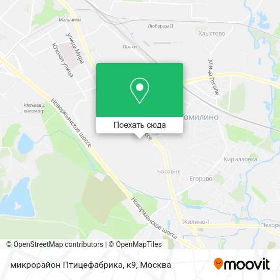 Карта микрорайон Птицефабрика, к9