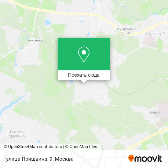 Карта улица Пришвина, 9