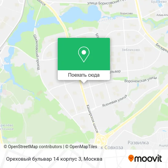 Карта Ореховый бульвар 14 корпус 3