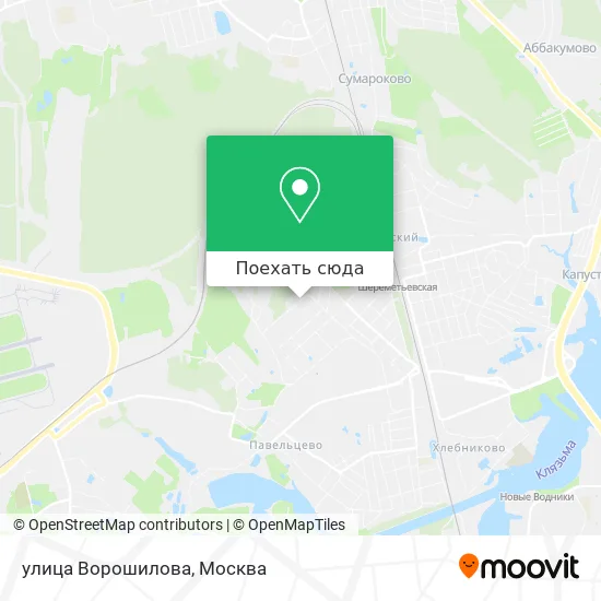 Карта улица Ворошилова