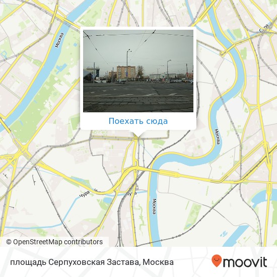Карта площадь Серпуховская Застава