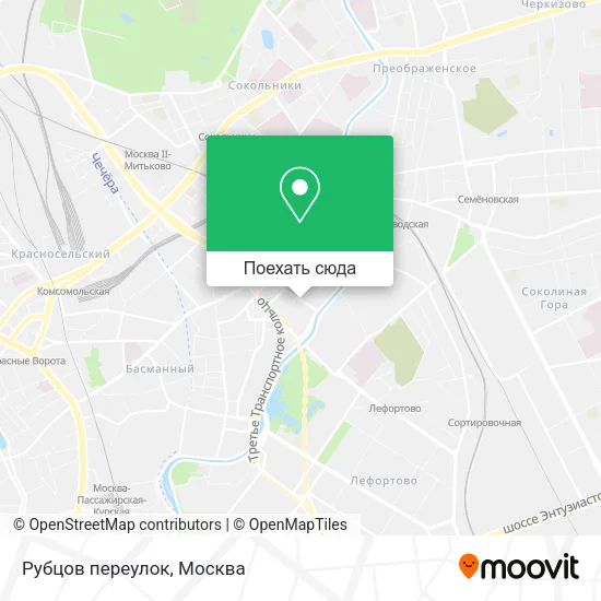 Карта Рубцов переулок