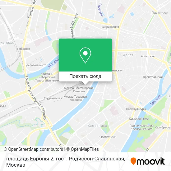 Карта площадь Европы 2, гост. Рэдиссон-Славянская