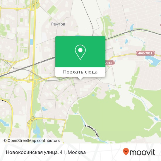 Карта Новокосинская улица, 41