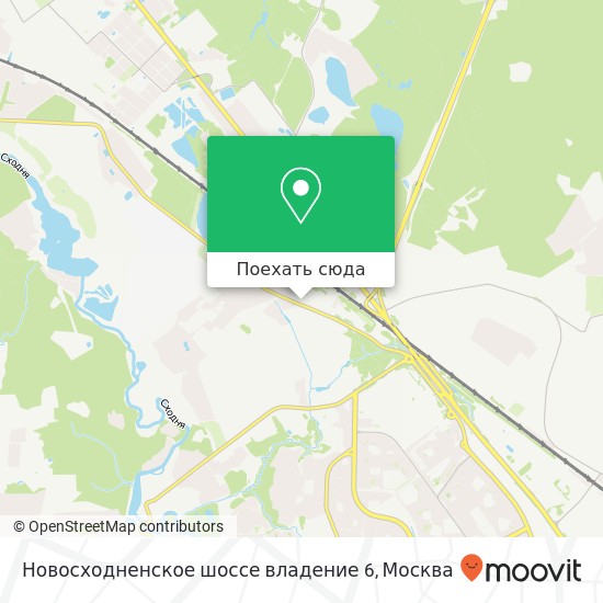 Карта Новосходненское шоссе владение 6
