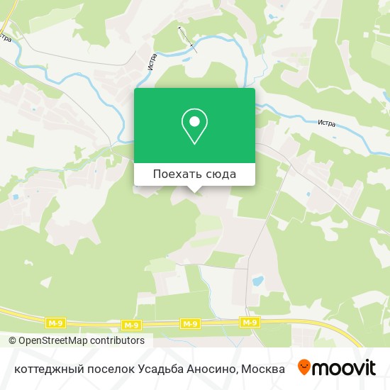 Карта коттеджный поселок Усадьба Аносино