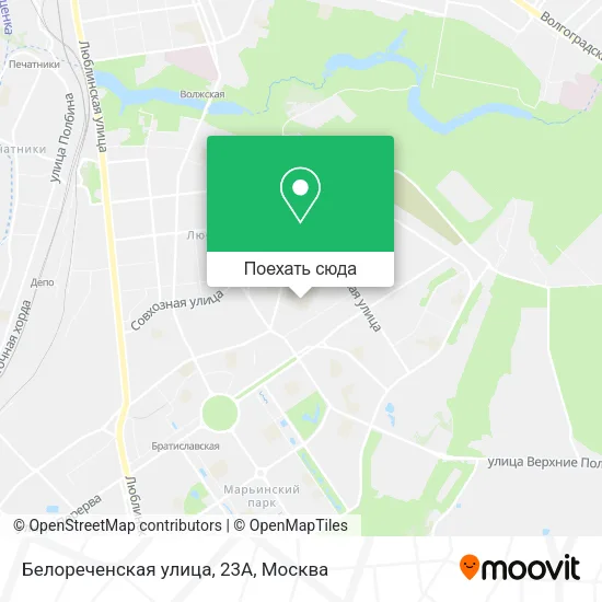 Карта Белореченская улица, 23А