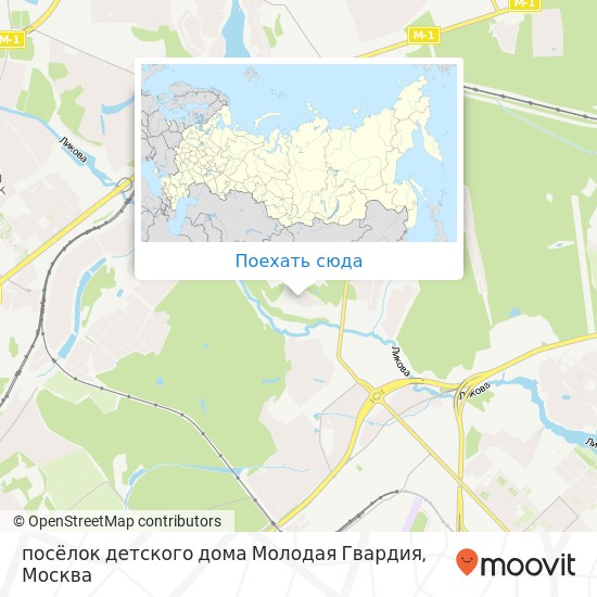 Карта посёлок детского дома Молодая Гвардия