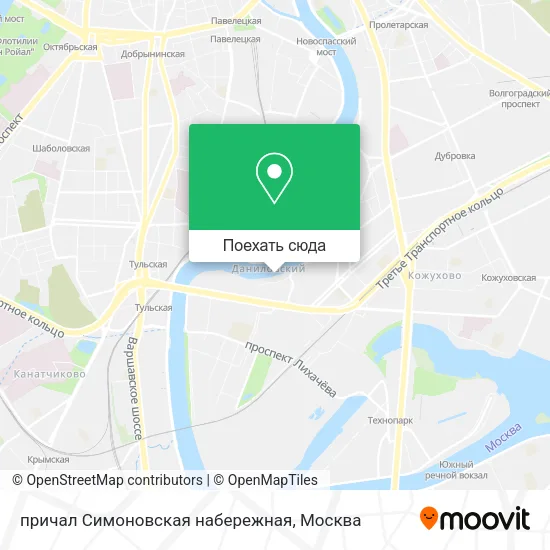 Карта причал Симоновская набережная