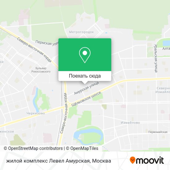 Карта жилой комплекс Левел Амурская