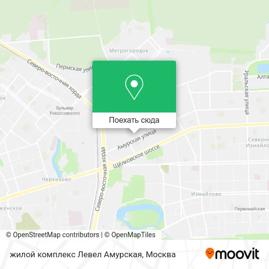 Карта жилой комплекс Левел Амурская