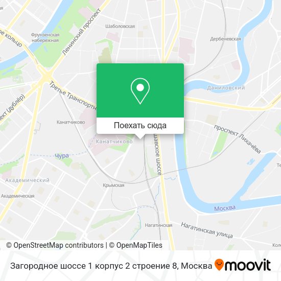 Карта Загородное шоссе 1 корпус 2 строение 8