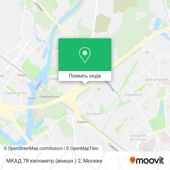 Карта МКАД 78 километр (внешн.) 2