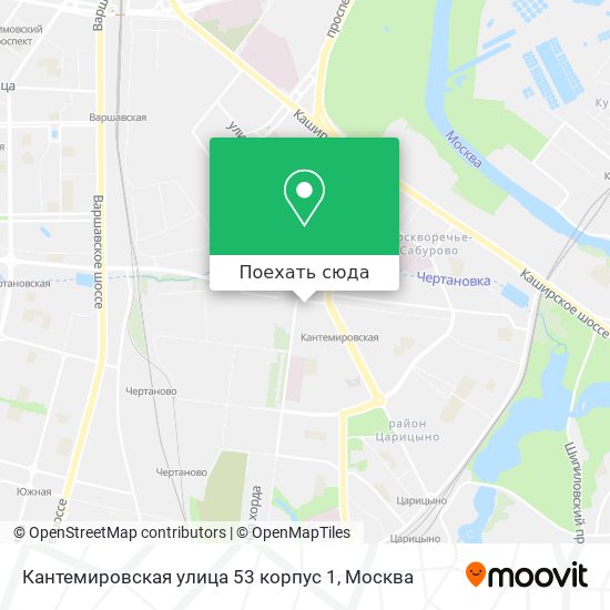 Карта Кантемировская улица 53 корпус 1