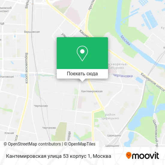 Карта Кантемировская улица 53 корпус 1