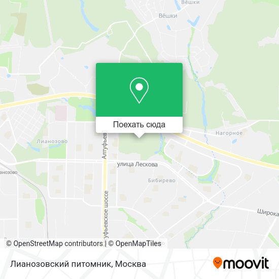 Карта Лианозовский питомник