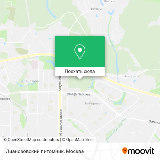 Карта Лианозовский питомник