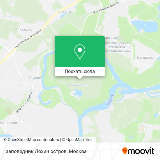 Карта заповедник Лохин остров