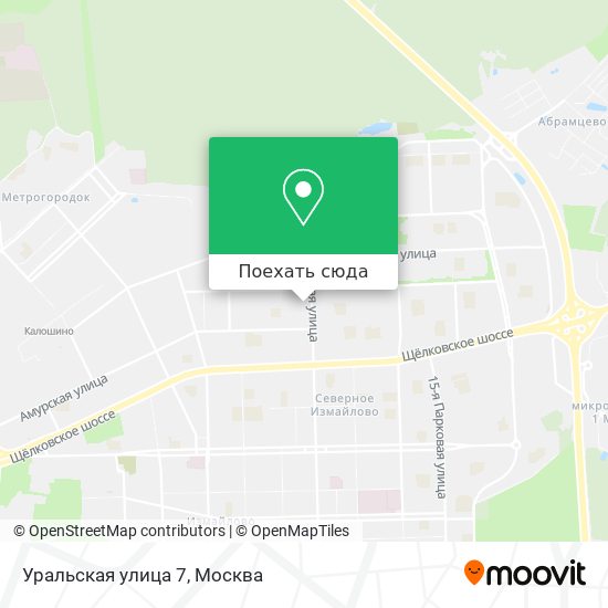Карта Уральская улица 7