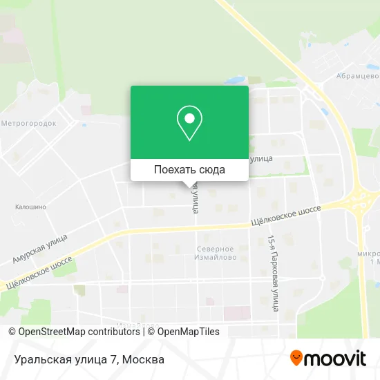 Карта Уральская улица 7