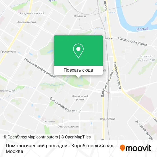 Карта Помологический рассадник Коробковский сад