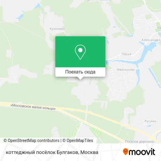 Карта коттеджный посёлок Булгаков